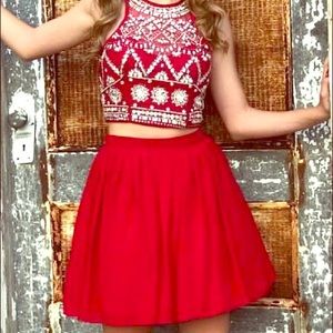 Size 0- two piece formal dress